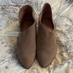 Free People Brown Suede Mules